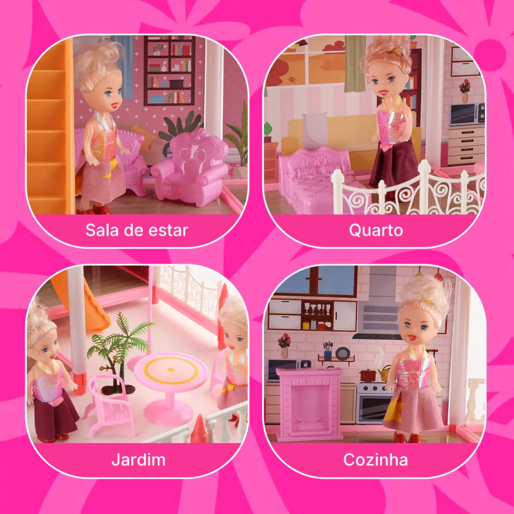 Quatro ambientes da casinha